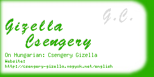 gizella csengery business card